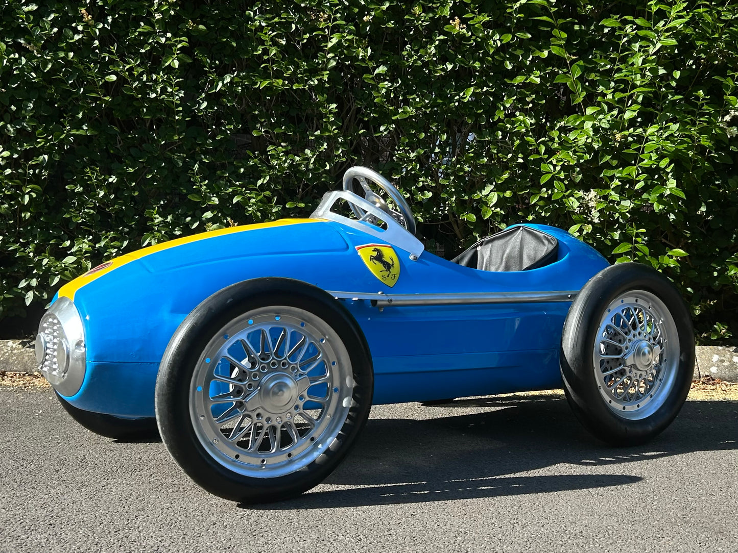 American Retro Racer Pedal Car Blue and Yellow #S16