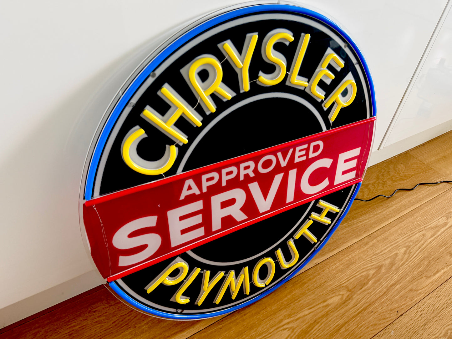 Chrysler Plymouth Neon Sign Approved Service #N142