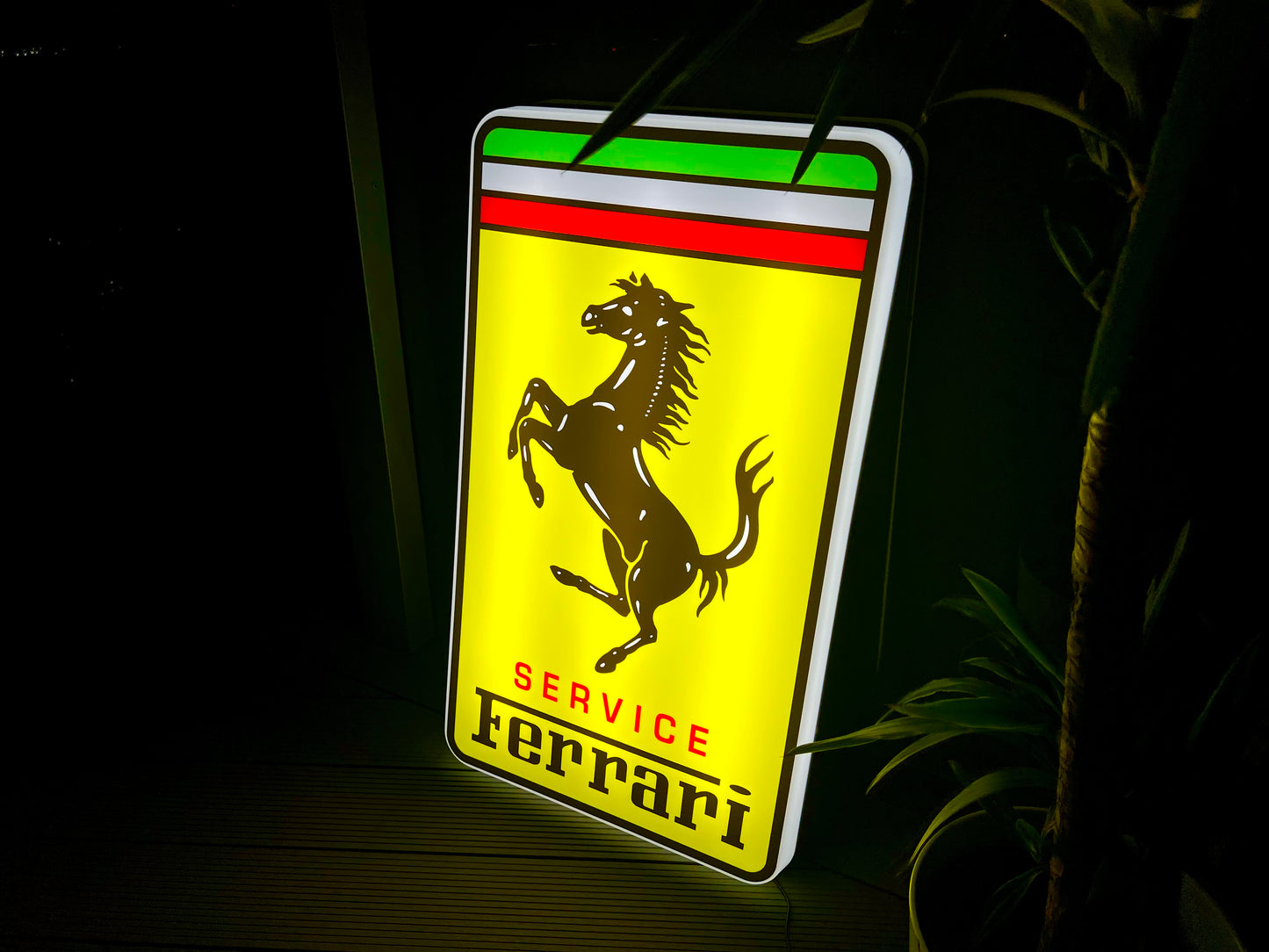 Ferrari Service Illuminated Logo Sign #B28