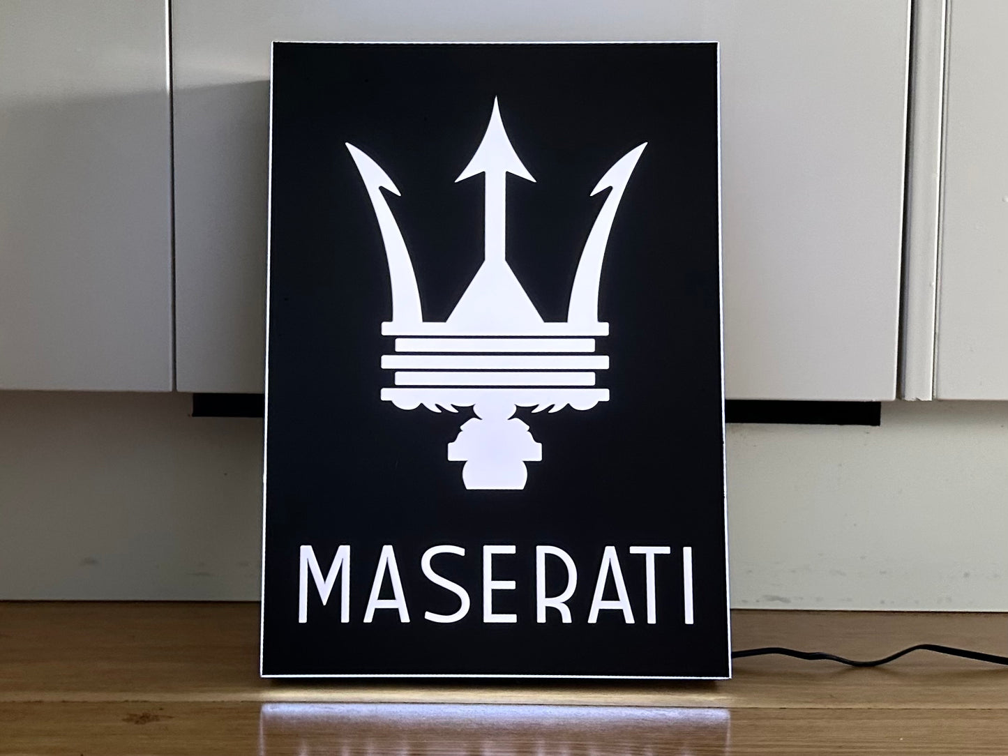 Maserati Illuminated Light Box Logo Sign #B50