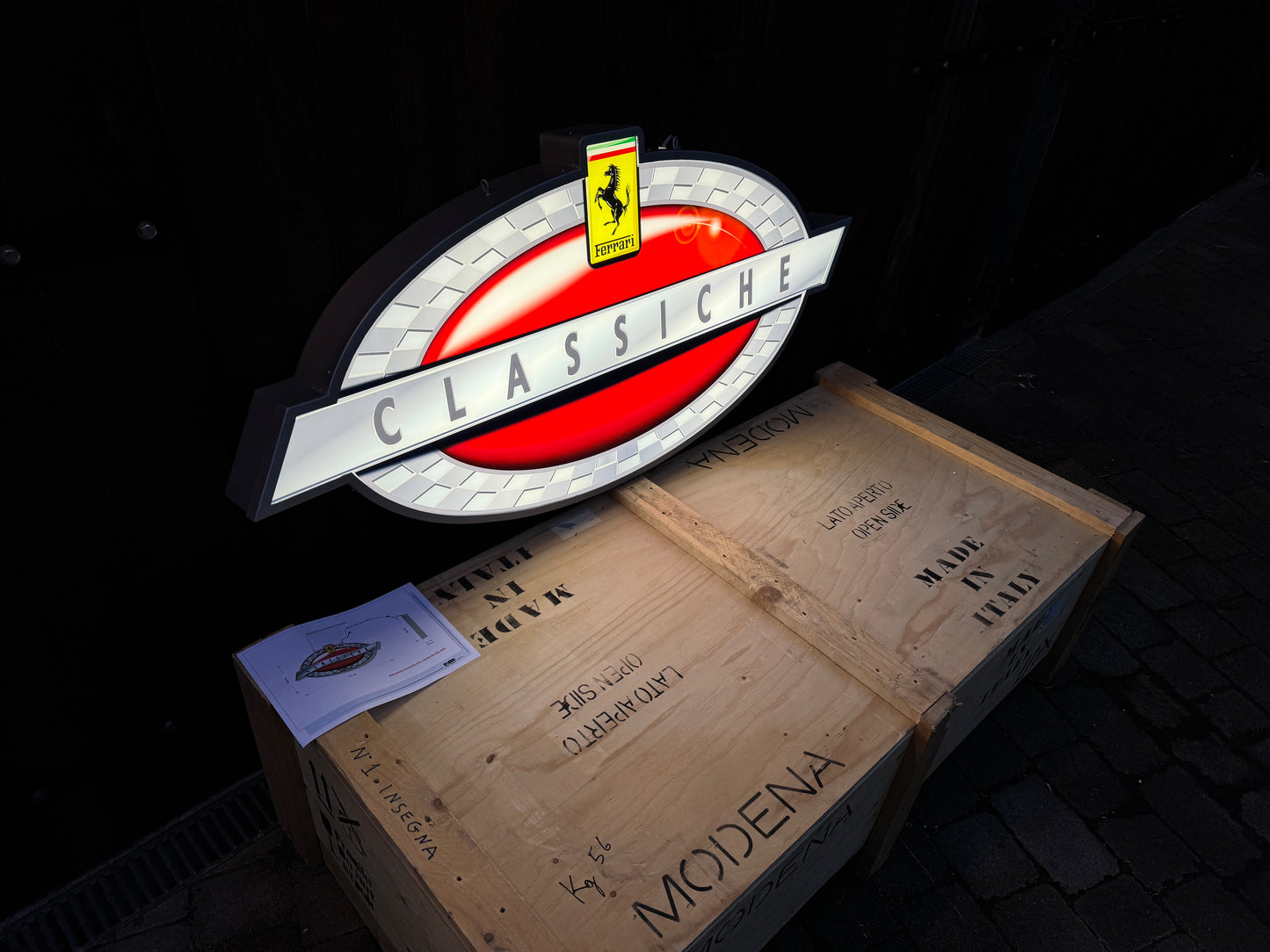 Ferrari Classiche Illuminated Logo Sign #D32