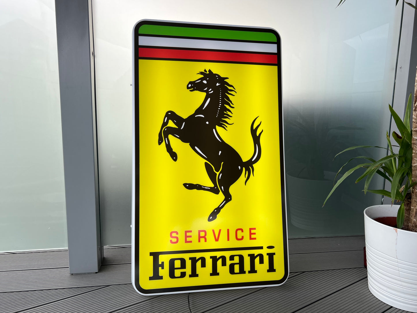 Ferrari Service Illuminated Logo Sign #B28