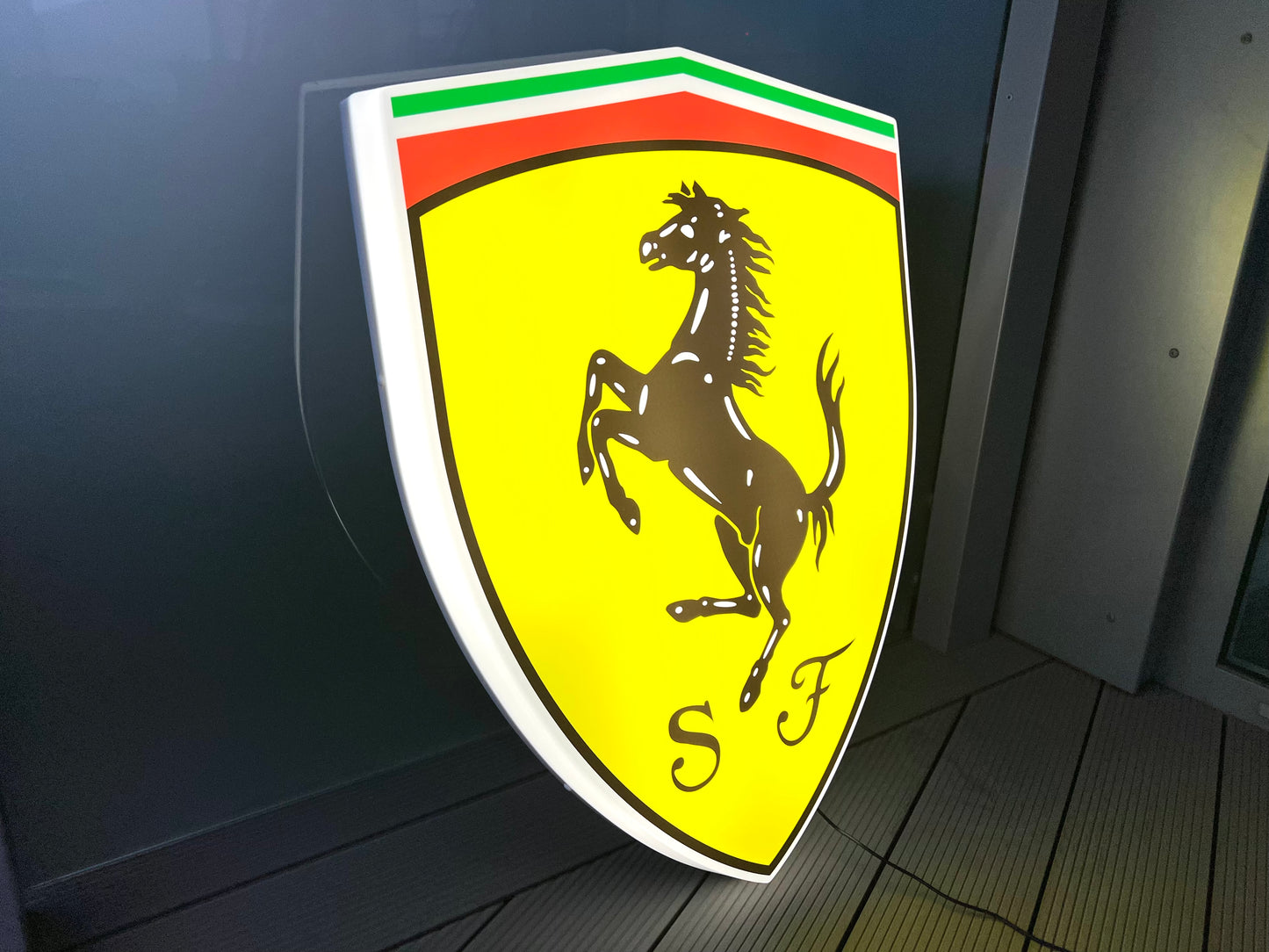 Ferrari Shield Illuminated Logo Sign #B30