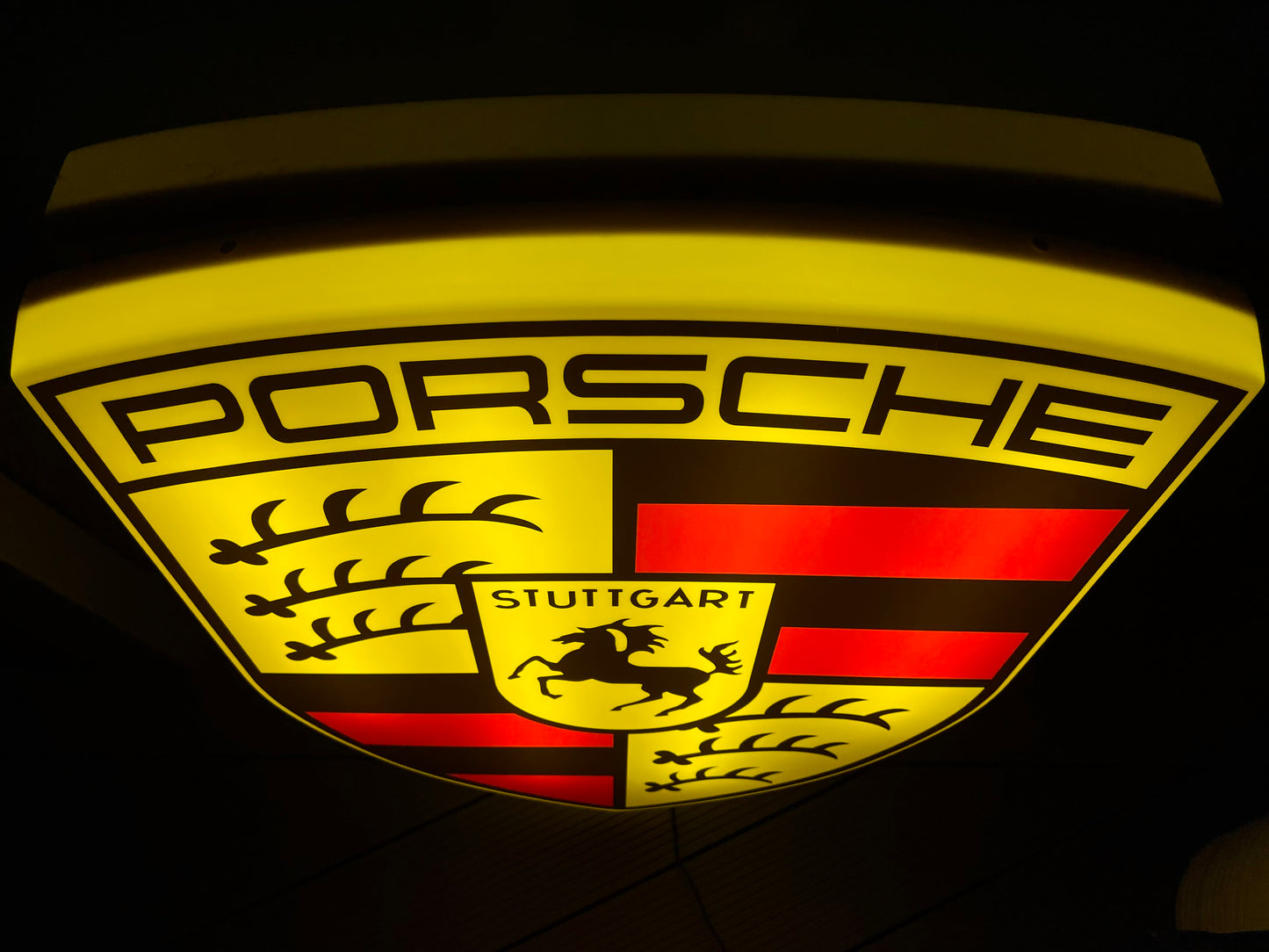 Porsche Crest Illuminated Sign #B59