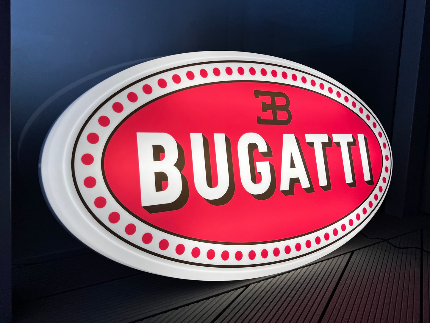 Bugatti Illuminated Logo Sign #B17