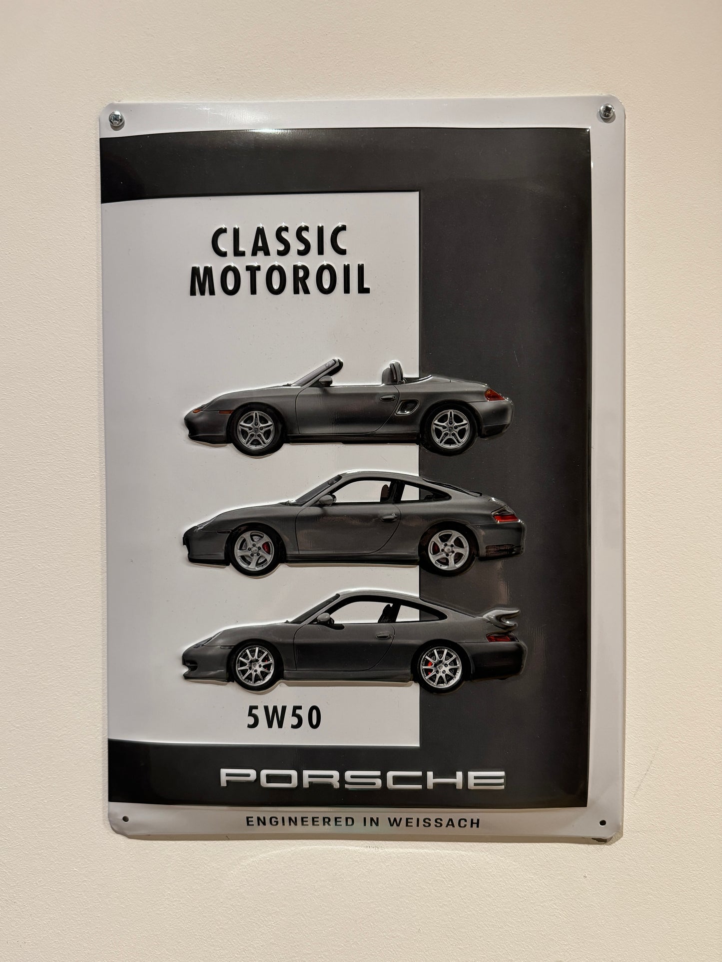 Porsche Classic Metal Embossed Sign #A93
