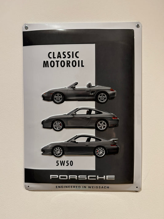 Porsche Classic Metal Embossed Sign #A93
