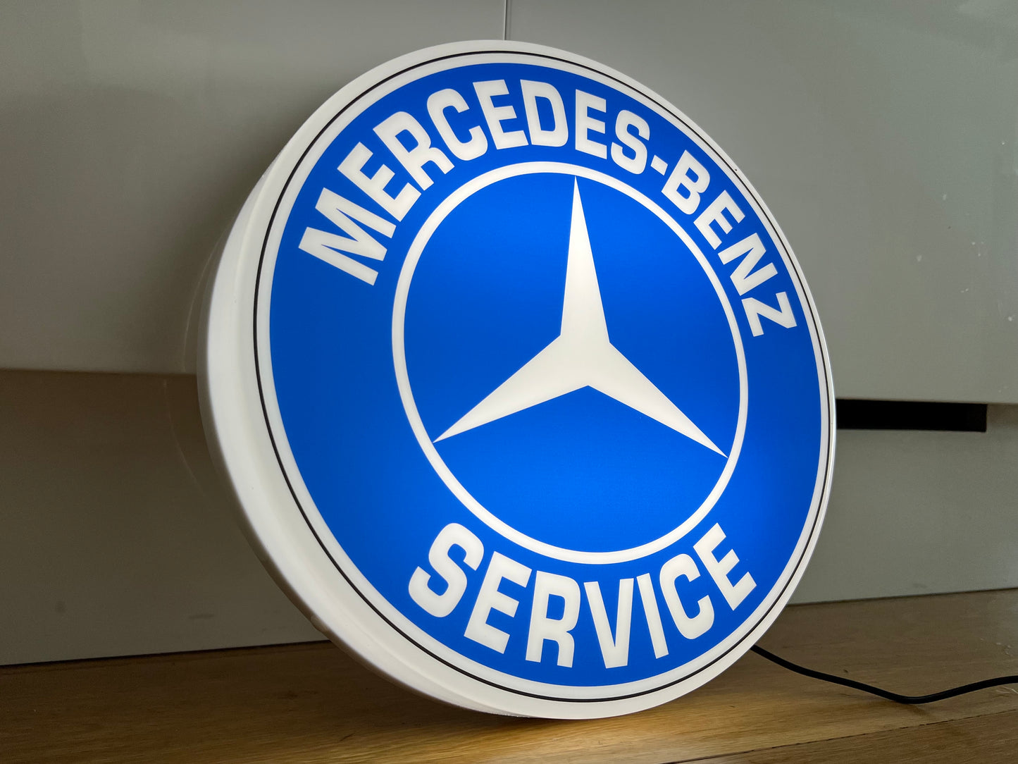 Mercedes Benz Service Round Illuminated Logo Sign #B54