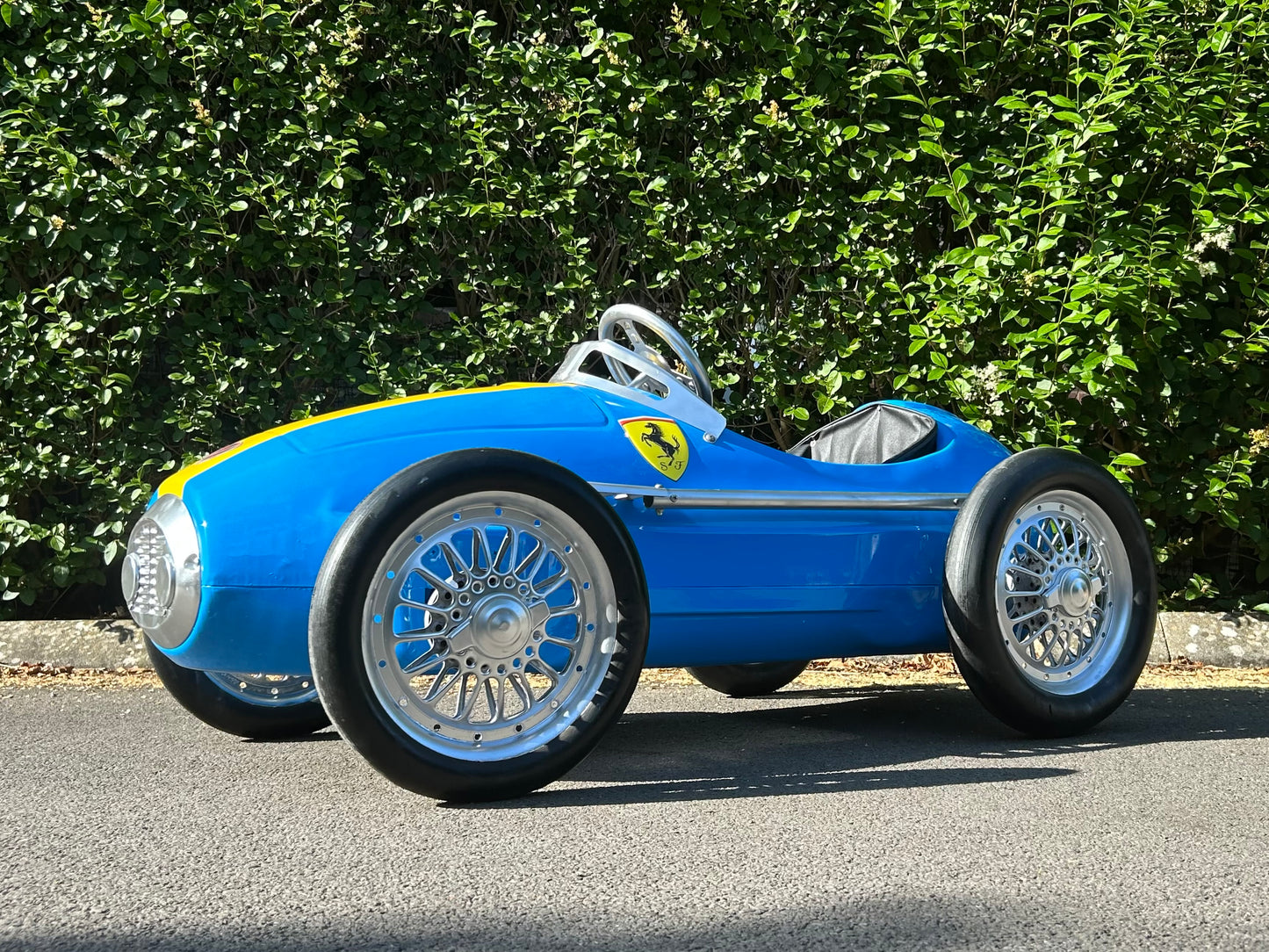 American Retro Racer Pedal Car Blue and Yellow #S16