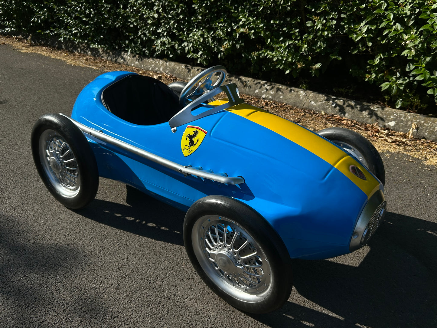 American Retro Racer Pedal Car Blue and Yellow #S16