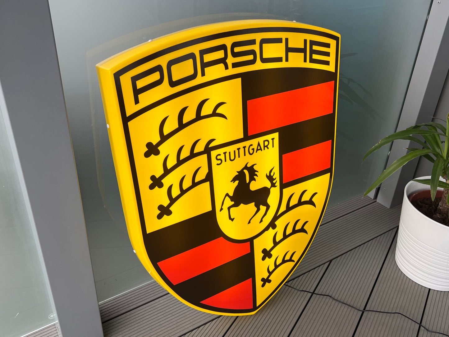 Porsche Crest Illuminated Sign #B59