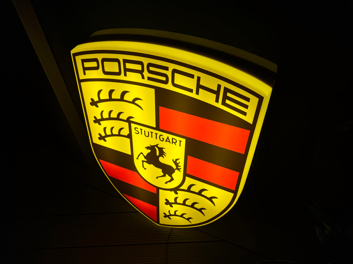 Porsche Crest Illuminated Sign #B59