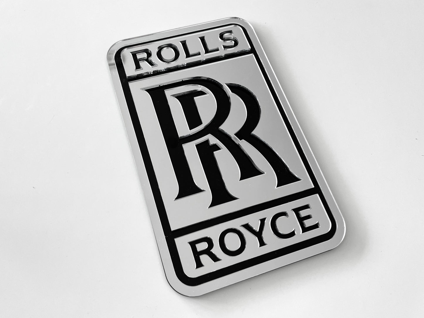 Rolls Royce Silver Acrylic Logo Sign #A112