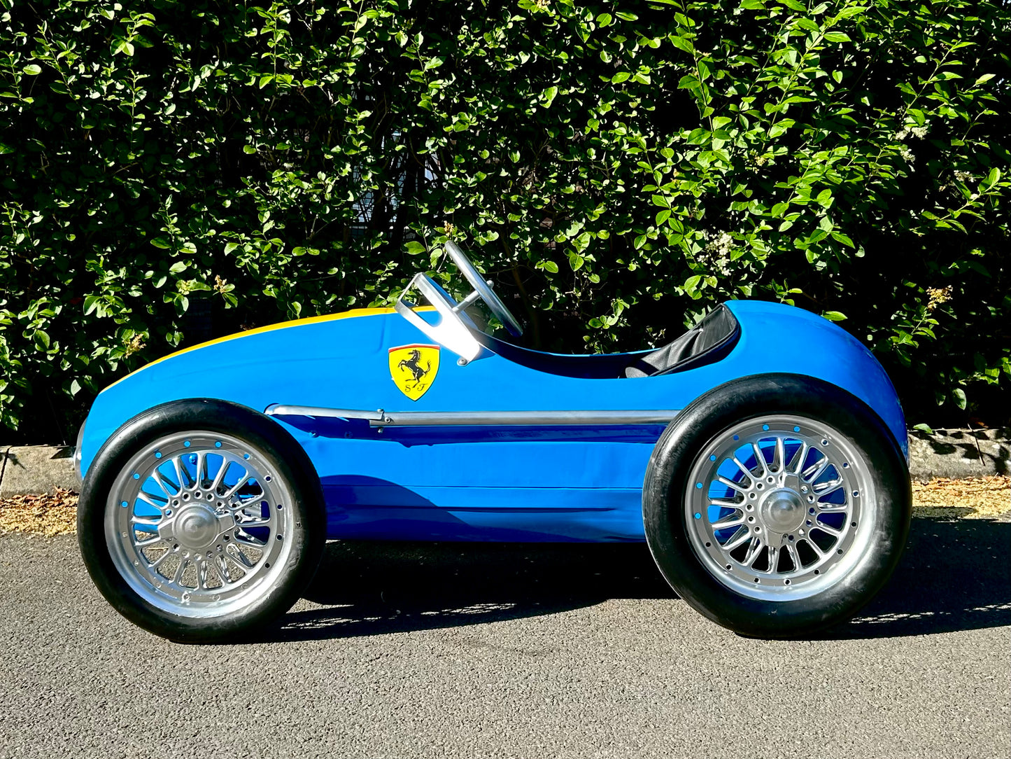 American Retro Racer Pedal Car Blue and Yellow #S16