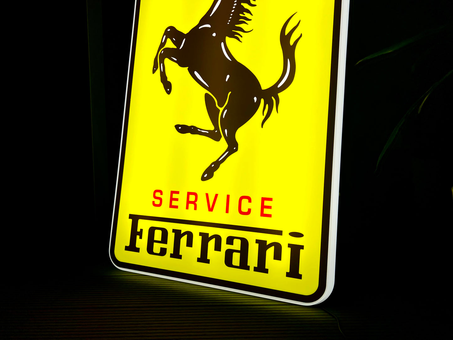 Ferrari Service Illuminated Logo Sign #B28
