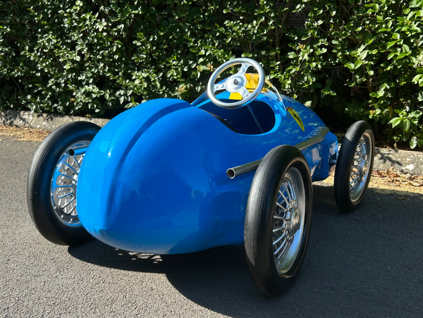 American Retro Racer Pedal Car Blue and Yellow #S16