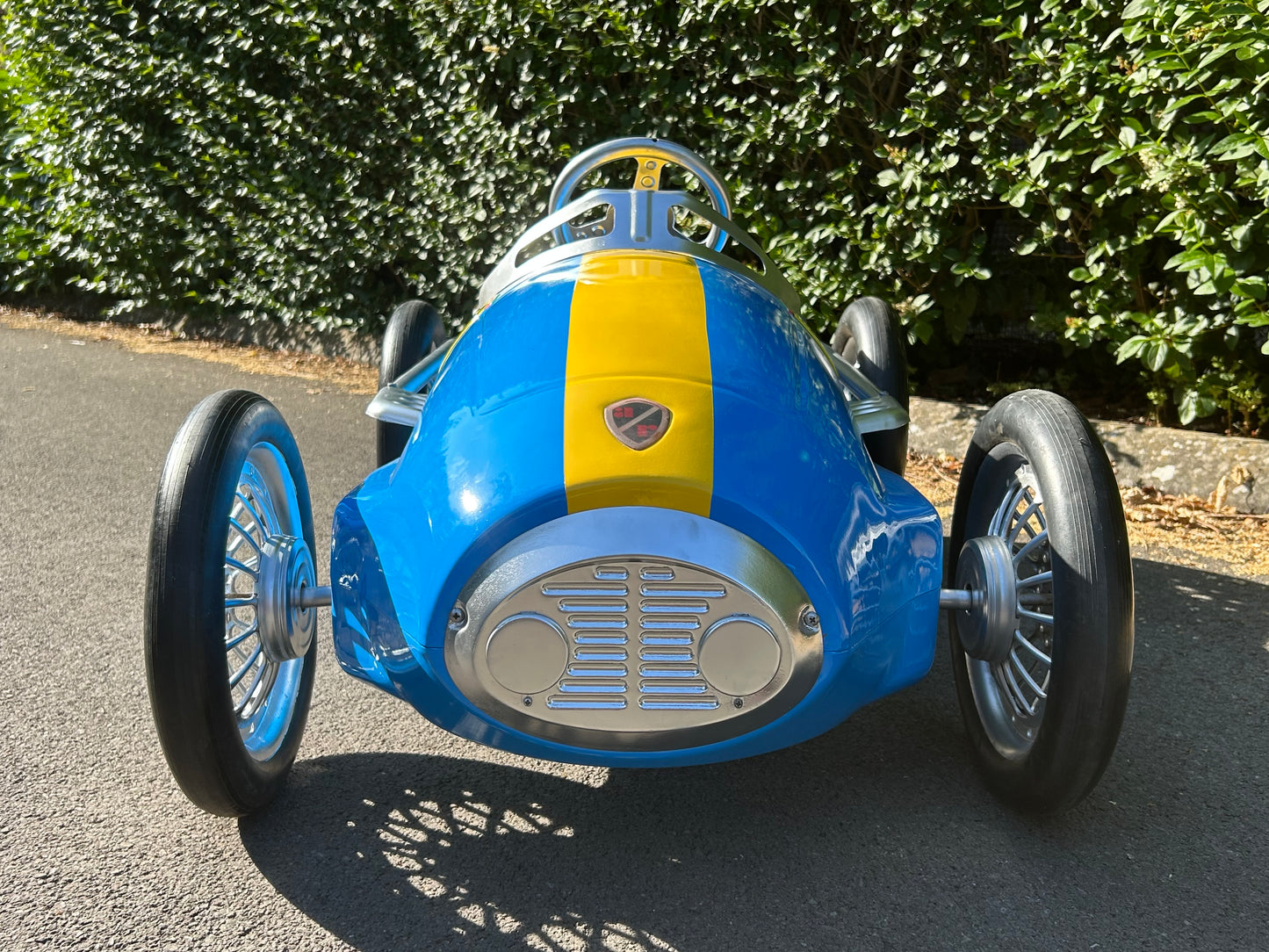 American Retro Racer Pedal Car Blue and Yellow #S16
