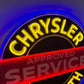 Chrysler Plymouth Neon Sign Approved Service #N142