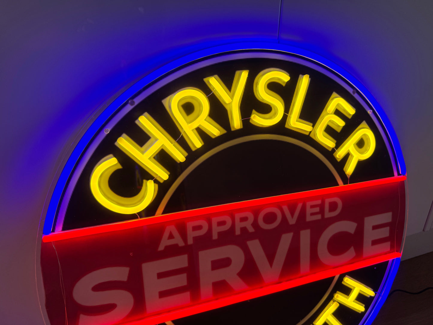 Chrysler Plymouth Neon Sign Approved Service #N142