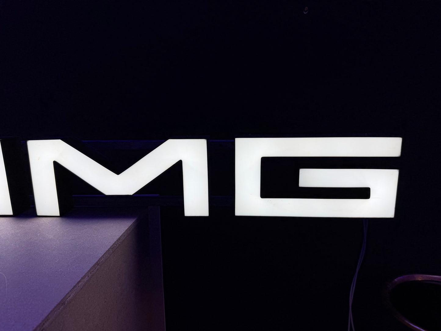 Mercedes Benz AMG Dealership Illuminated Sign Black #D55