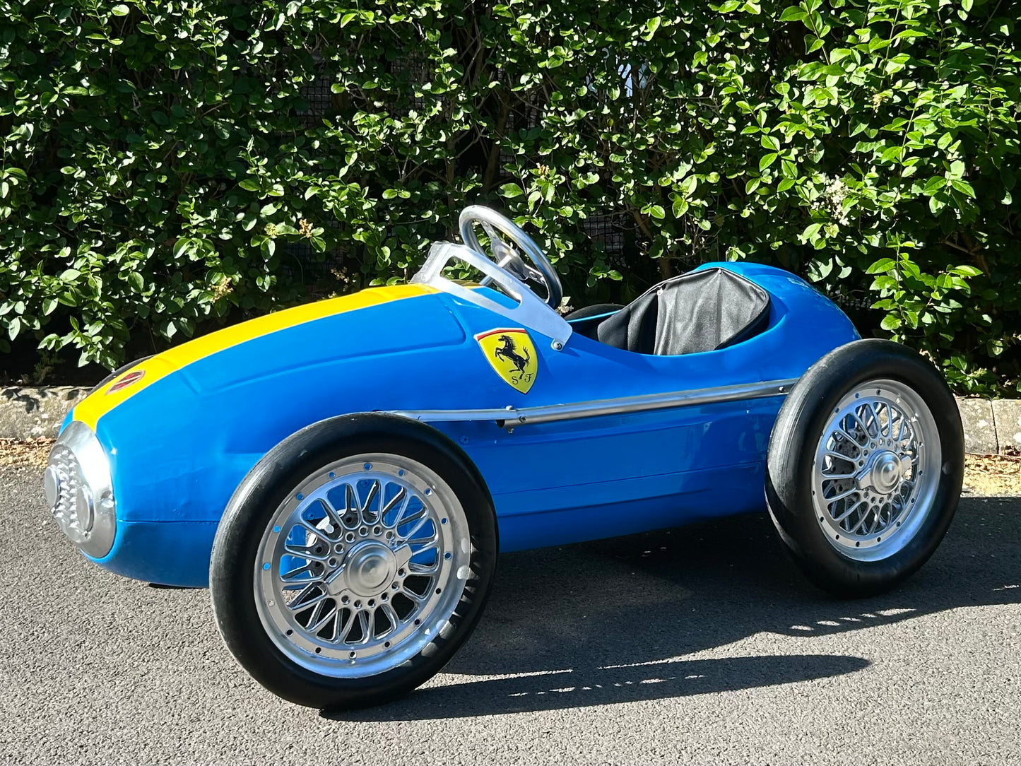 American Retro Racer Pedal Car Blue and Yellow #S16