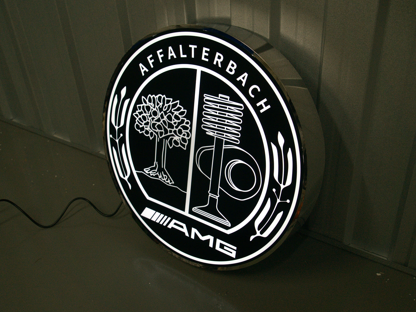 Mercedes Benz AMG Dealership Illuminated Sign Black #D53
