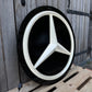 Mercedes Benz Dealership Vintage Round Illuminated Sign #D14