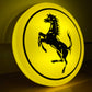 Ferrari Round Illuminated Logo Sign #B26