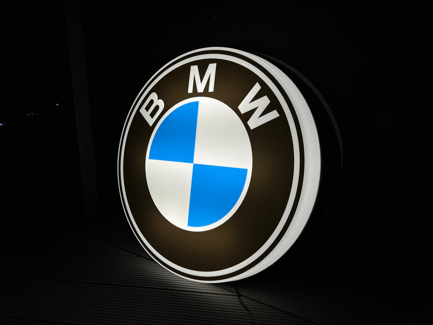 BMW Round Illuminated Logo Sign #B15