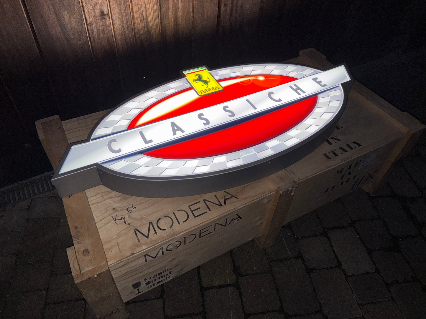 Ferrari Classiche Illuminated Logo Sign #D32