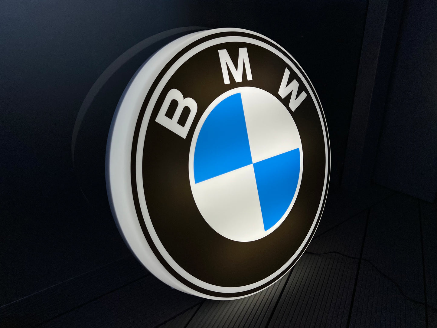 BMW Round Illuminated Logo Sign #B15