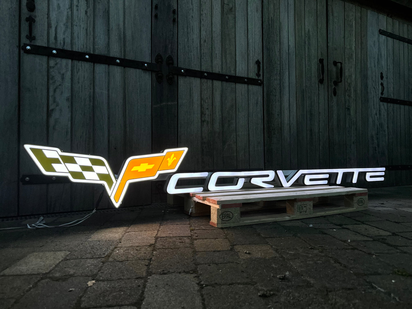 Corvette Dealership Illuminated Logo Sign #D3