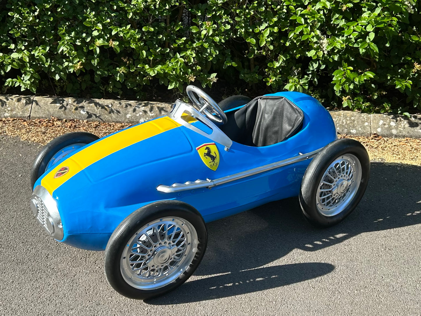 American Retro Racer Pedal Car Blue and Yellow #S16